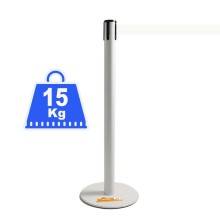 COLONNINA ACCIAIO A NASTRO MULTICOLORE SEGNA PERCORSO BASE ANTI INCIAMPO PIATTA