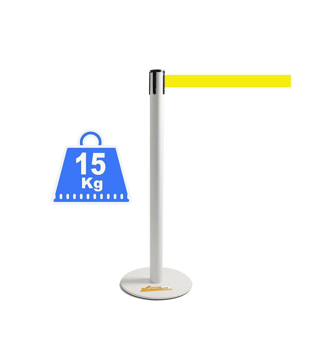 COLONNINA ACCIAIO A NASTRO MULTICOLORE SEGNA PERCORSO BASE ANTI INCIAMPO PIATTA