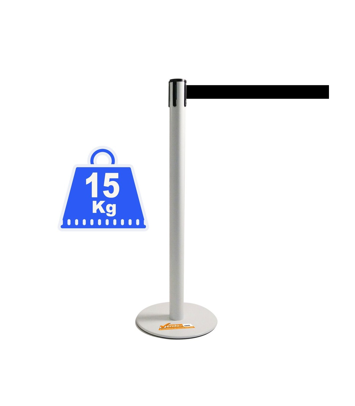 COLONNINA ACCIAIO A NASTRO MULTICOLORE SEGNA PERCORSO BASE ANTI INCIAMPO PIATTA