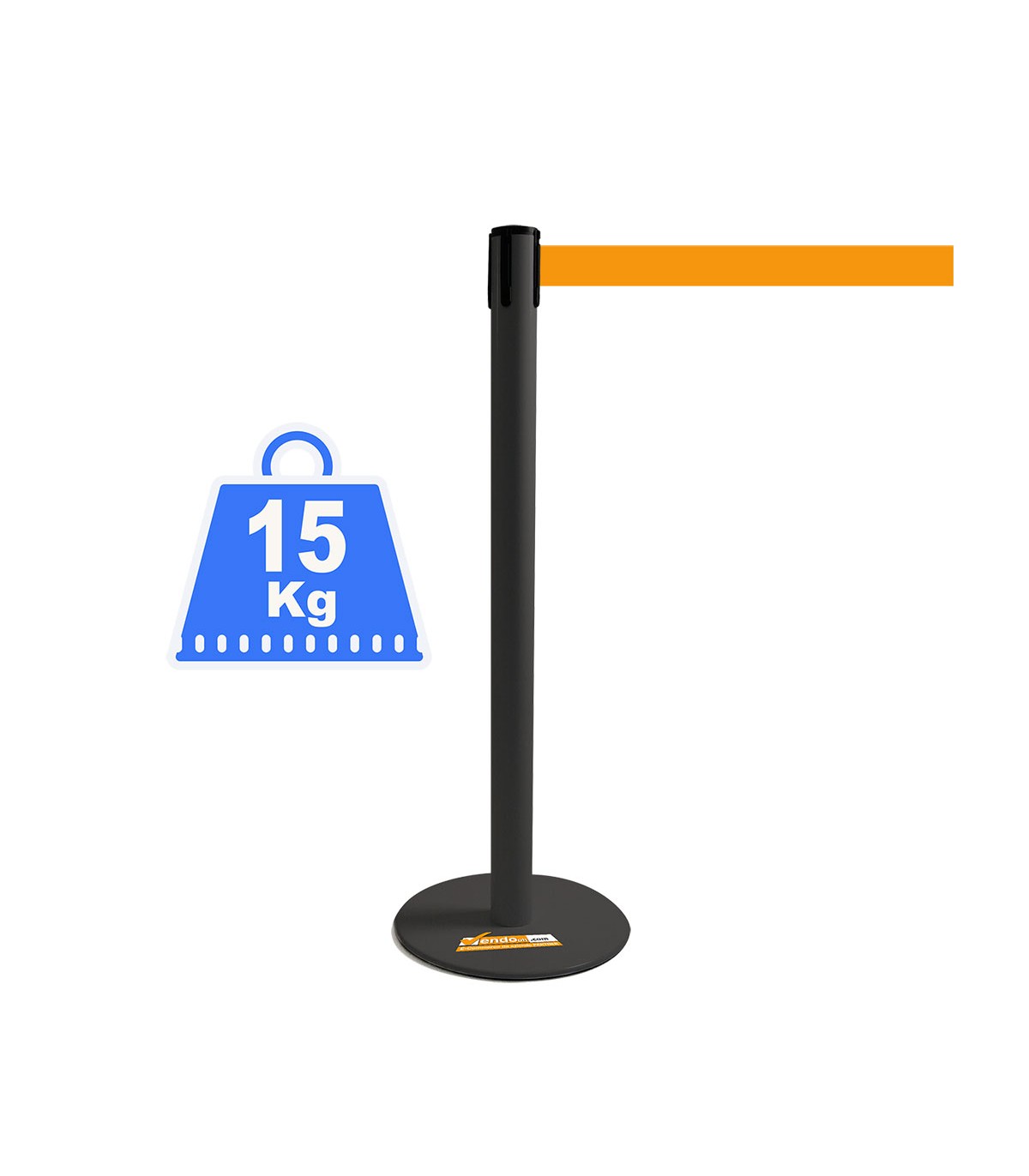 COLONNINA ACCIAIO A NASTRO MULTICOLORE SEGNA PERCORSO BASE ANTI INCIAMPO PIATTA