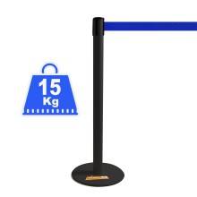 COLONNINA ACCIAIO A NASTRO MULTICOLORE SEGNA PERCORSO BASE ANTI INCIAMPO PIATTA