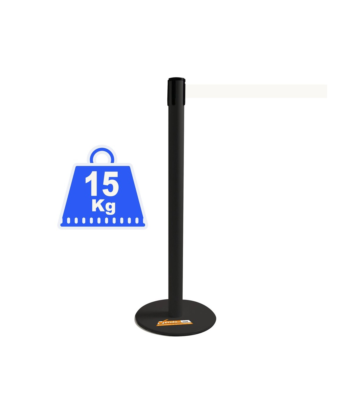 COLONNINA ACCIAIO A NASTRO MULTICOLORE SEGNA PERCORSO BASE ANTI INCIAMPO PIATTA