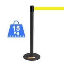 COLONNINA ACCIAIO A NASTRO MULTICOLORE SEGNA PERCORSO BASE ANTI INCIAMPO PIATTA