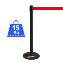 COLONNINA ACCIAIO A NASTRO MULTICOLORE SEGNA PERCORSO BASE ANTI INCIAMPO PIATTA