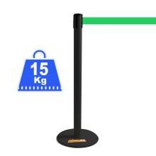 COLONNINA ACCIAIO A NASTRO MULTICOLORE SEGNA PERCORSO BASE ANTI INCIAMPO PIATTA