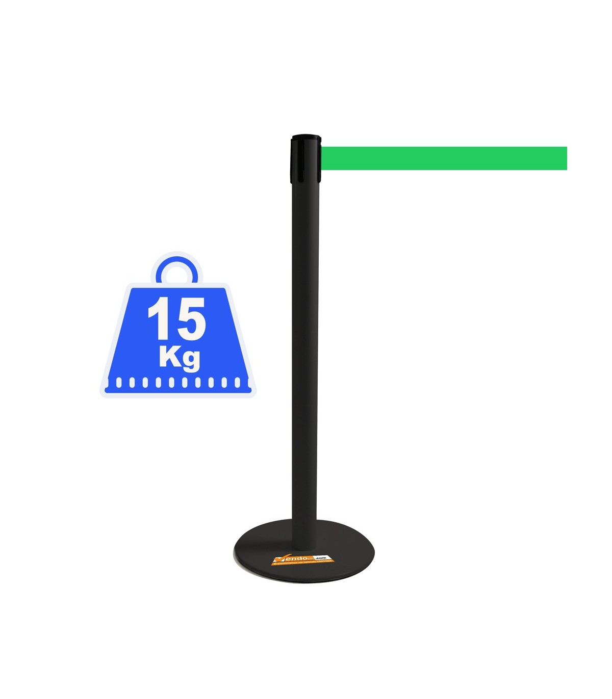 COLONNINA ACCIAIO A NASTRO MULTICOLORE SEGNA PERCORSO BASE ANTI INCIAMPO PIATTA