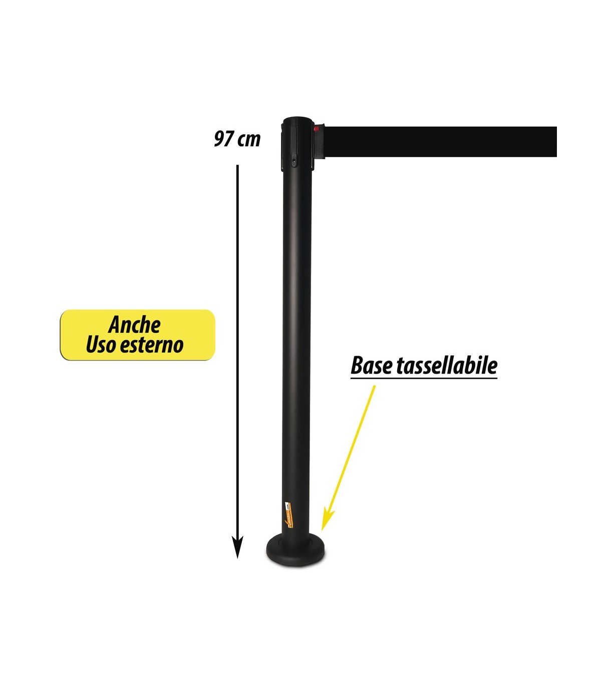 COLONNA COLONNINA A NASTRO TEATRO RECEPTION HOTEL SEGNA PERCORSO DELIMITA AREA