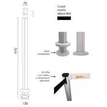 COLONNA COLONNINA A NASTRO TEATRO RECEPTION HOTEL SEGNA PERCORSO DELIMITA AREA