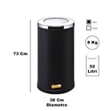 CESTINO IN METALLO CILINDRICO ROTONDO GETTACARTE GETTA CARTA DA INTERNO ESTERNO