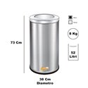 CESTINO IN METALLO CILINDRICO ROTONDO GETTACARTE GETTA CARTA DA INTERNO ESTERNO