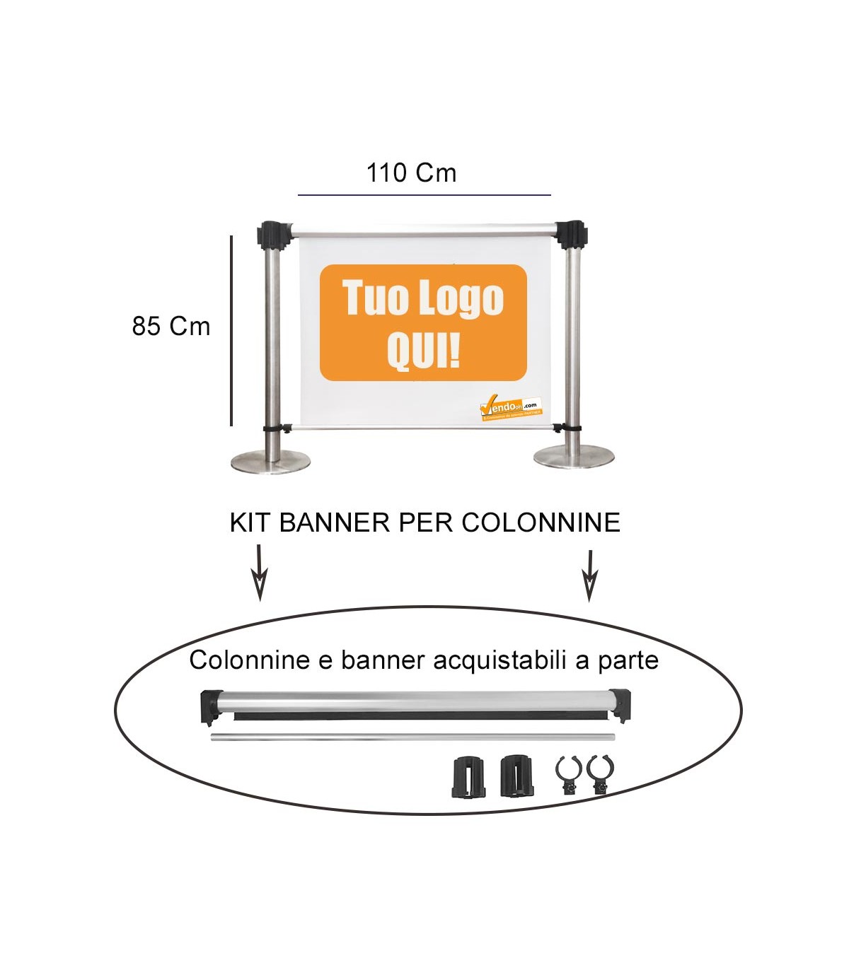 KIT AGGANCI PER BANNER PER COLONNINE DELIMITA AREA PRIVACY SEPARA CODE TENDIFLEX