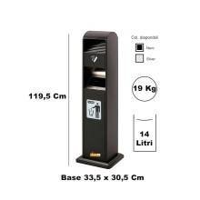 CESTINO IN METALLO CILINDRICO ROTONDO GETTACARTE GETTA CARTA DA INTERNO ESTERNO