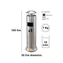 POSACENERE A CILINDRO DA ESTERNO CON CESTINO A COLONNA DA GIARDINO AREA RELAX