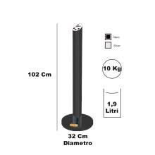 CESTINO IN METALLO CILINDRICO ROTONDO GETTACARTE GETTA CARTA DA INTERNO ESTERNO