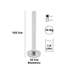 POSACENE A COLONNA CON FORI SIGARETTE AUTOPORTANTE IN METALLO PER AREA FUMATORI