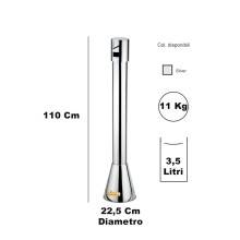 CESTINO IN METALLO CILINDRICO ROTONDO GETTACARTE GETTA CARTA DA INTERNO ESTERNO