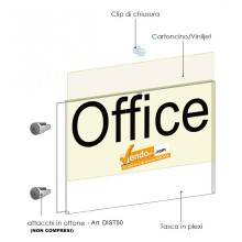 TARGA ESPOSITORE PUBBLICITARIO DA PARETE PORTA PANNELLI INDICAZIONI VARIE MISURE
