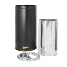 CESTINO CILINDRICO GETTACARTE ROTONDO CON POSACENERE GETTA CARTA INTERNO ESTERNO