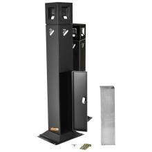 POSACENERE A COLONNA QUADRA AUTOPORTANTE ESTERNO INTERNO CON SERRATURA SMOKING