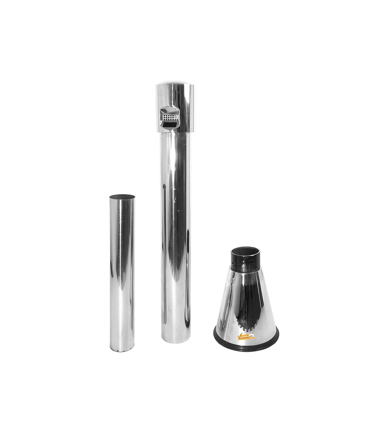 CESTINO IN METALLO CILINDRICO ROTONDO GETTACARTE GETTA CARTA DA INTERNO ESTERNO