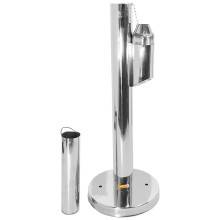 POSACENE A COLONNA CON FORI SIGARETTE AUTOPORTANTE IN METALLO PER AREA FUMATORI