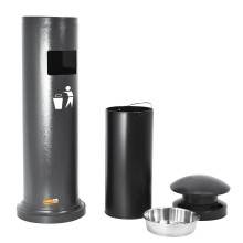 CESTINO IN METALLO CILINDRICO ROTONDO GETTACARTE GETTA CARTA DA INTERNO ESTERNO