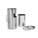 CESTINO IN METALLO CILINDRICO ROTONDO GETTACARTE GETTA CARTA DA INTERNO ESTERNO