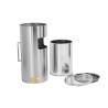 CESTINO IN METALLO CILINDRICO ROTONDO GETTACARTE GETTA CARTA DA INTERNO ESTERNO