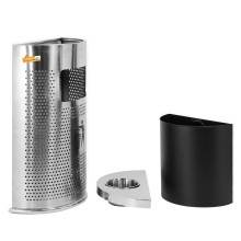 CESTINO IN METALLO CILINDRICO ROTONDO GETTACARTE GETTA CARTA DA INTERNO ESTERNO