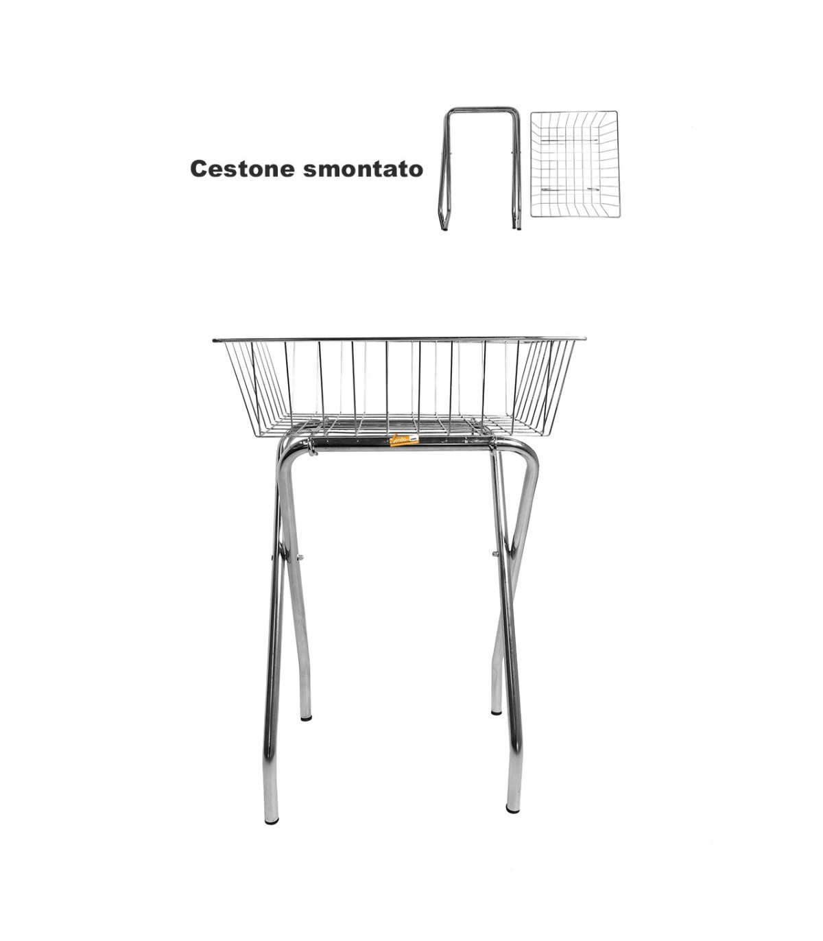 CESTONE IN METALLO ACCIAIO BANCARELLA ESPOSITORE CESTO A RETE DA PAVIMENTO 77X57