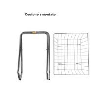 CESTONE IN METALLO ACCIAIO BANCARELLA ESPOSITORE CESTO A RETE DA PAVIMENTO 77X57