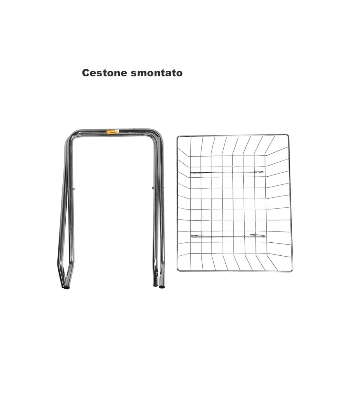 CESTONE IN METALLO ACCIAIO BANCARELLA ESPOSITORE CESTO A RETE DA PAVIMENTO 77X57