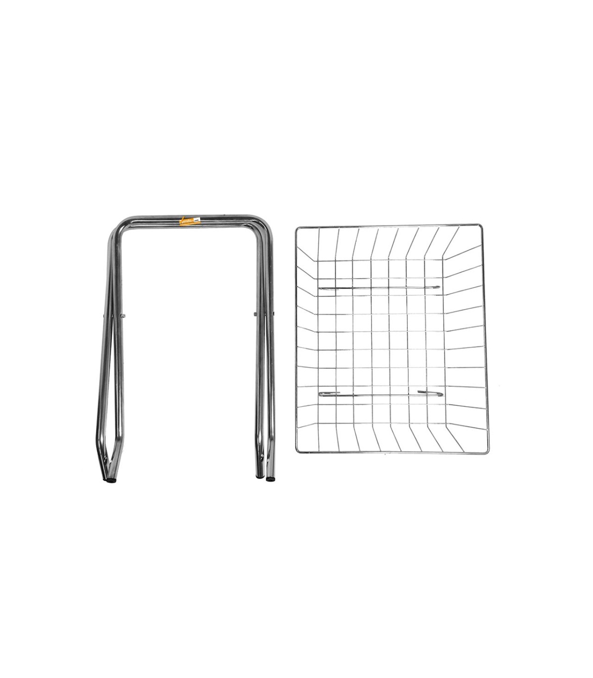 CESTONE IN ACCIAIO BANCARELLA ESPOSITORE METALLO CESTO A RETE DA PAVIMENTO 57X47