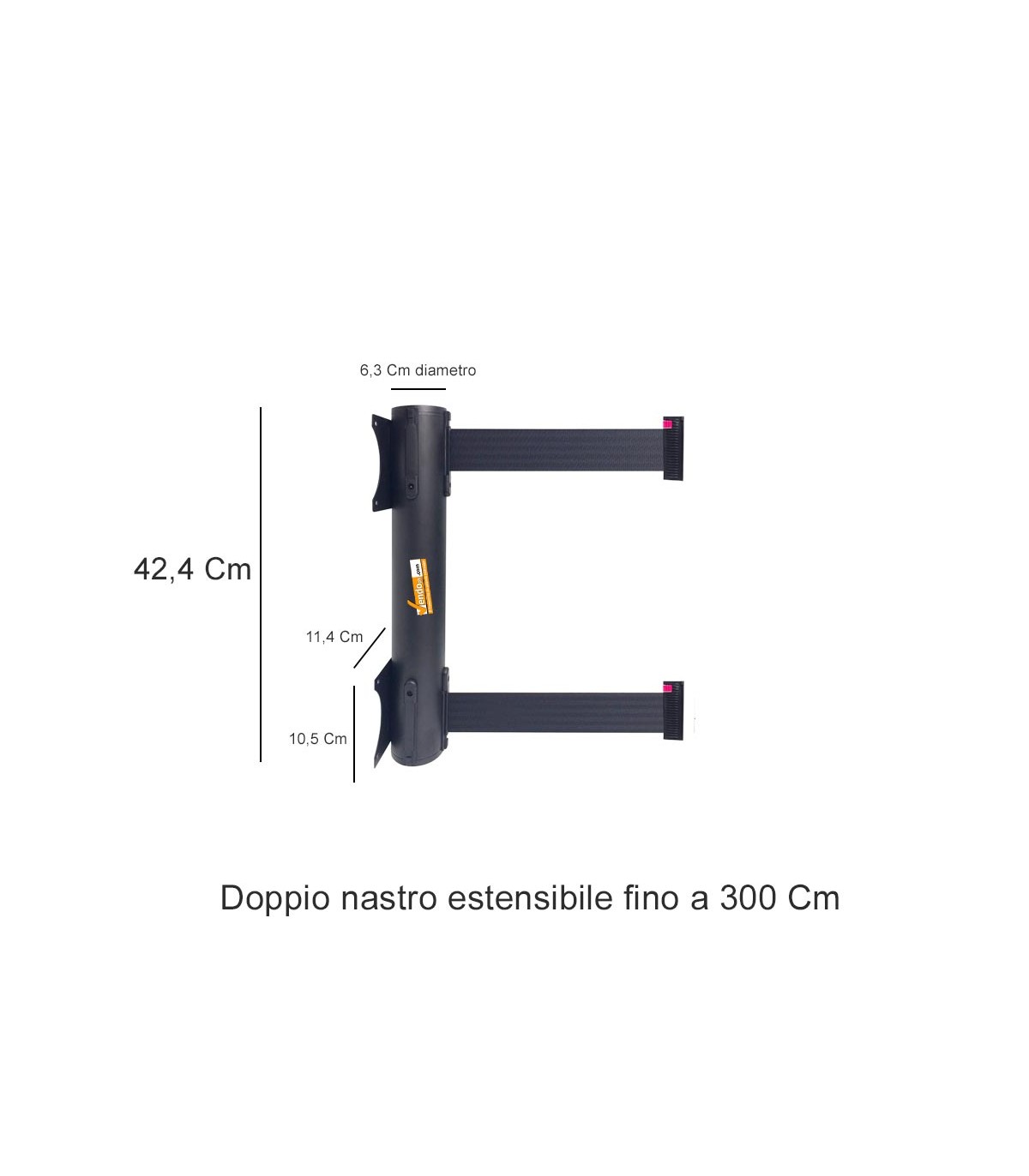 ATTACCO A MURO CON NASTRO COLONNA COLONNINA HOTEL SEGNA PERCORSO DELIMITA AREA