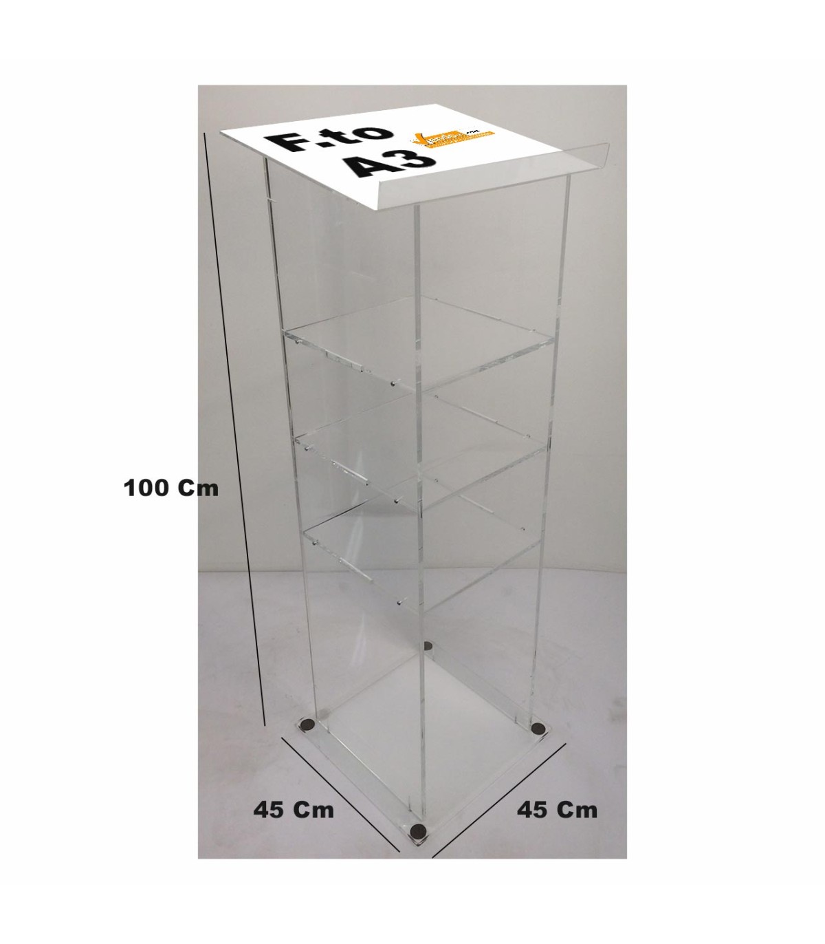 LEGGIO TRAPARENTE IN PLEXIGLAS PODIO ESPOSITORE PORTA COMUNICAZIONI FORMATO A3