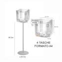 ESPOSITORE PUBBLICITARIO GIREVOLE PORTA DEPLIANT LOCANDINE OPUSCOLI A4 SLV13