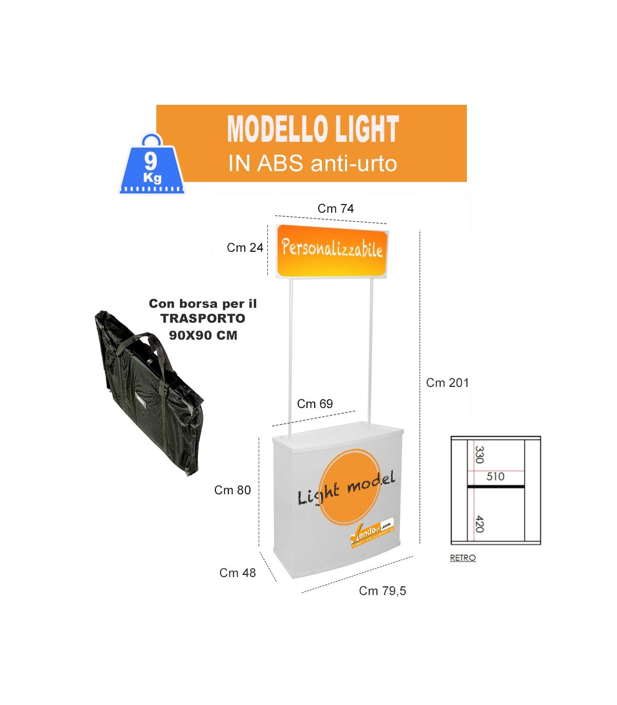 BANCO BANCHETTO PROMOZIONALE ESPOSITIVO DISTRATIVO STAND FIERA EXPO BANKP01