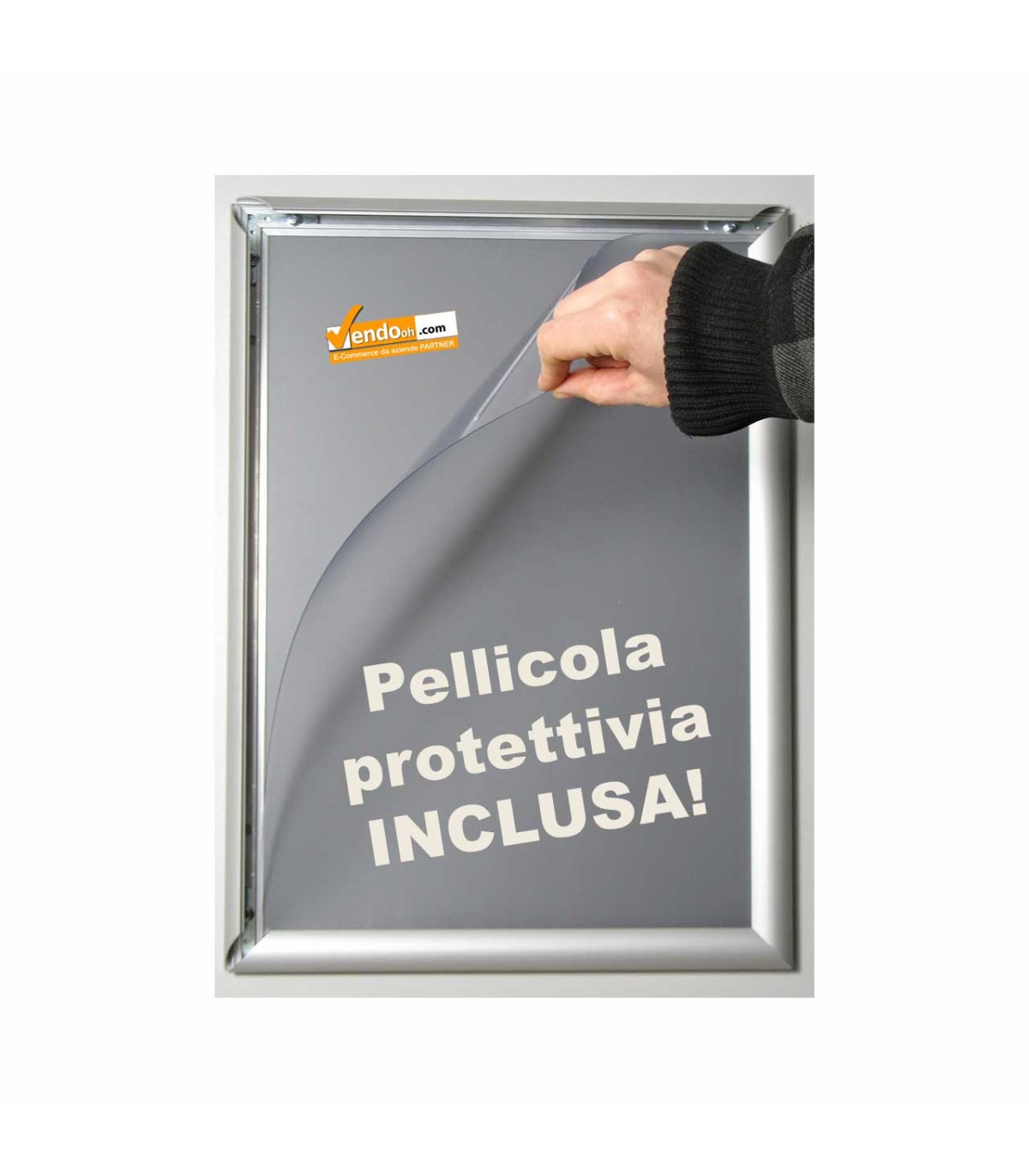 ESPOSITORE PUBBLICITARIO DA PAVIMENTO CORNICE A SCATTO FORMATO A1 MONOFACCIALE