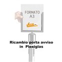PORTA COMUNICAZIONI PORTA AVVISI CARTELLO FORMATO A3 PER COLONNINA DELIMITA AREA