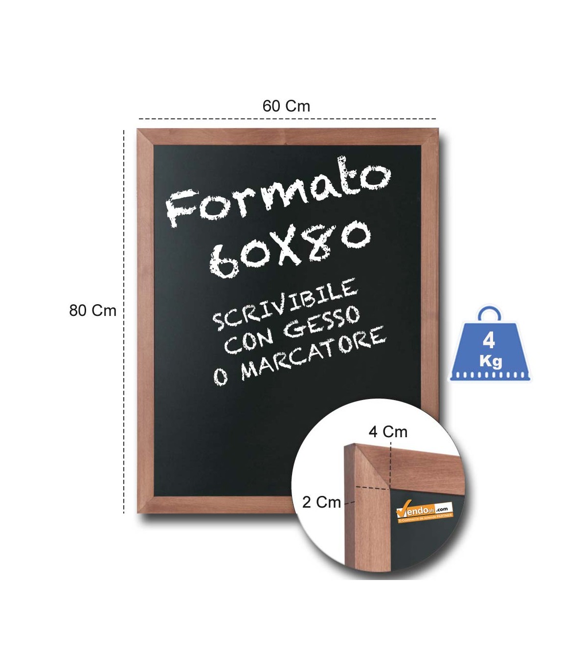 ESPOSITORE LAVAGNA IN LEGNO PER GESSI GESSETTI MENU' BAR RISTORANTE VARIE MISURE