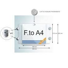 TARGA ESPOSITORE PUBBLICITARIO DA PARETE PORTA PANNELLI INDICAZIONI VARIE MISURE