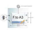 TARGA ESPOSITORE PUBBLICITARIO DA PARETE PORTA PANNELLI INDICAZIONI VARIE MISURE