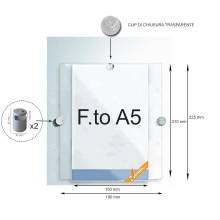 TARGA ESPOSITORE PUBBLICITARIO DA PARETE PORTA PANNELLI INDICAZIONI VARIE MISURE