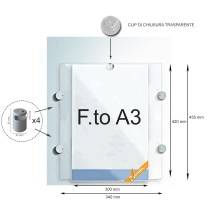 TARGA ESPOSITORE PUBBLICITARIO DA PARETE PORTA PANNELLI INDICAZIONI VARIE MISURE