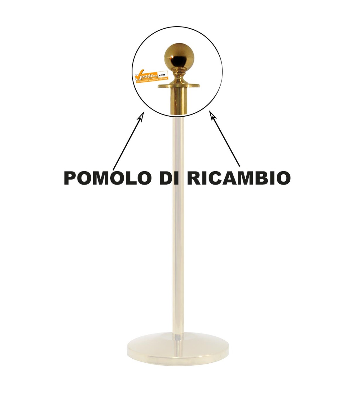 POMOLO DI RICAMBIO PER NOSTRA COLONNINA COLOR GOLD STOP41
