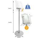 ESPOSITORE DA PAVIMENTO PORTA DEPLIANT FORMATO A5 3 TASCHE VERTICALI AGENZIA