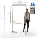 PARETE DIVISORIA 104X190 CM POLICARBONATO SEMITRASPARENTE UFFICIO STUDIO NEGOZIO