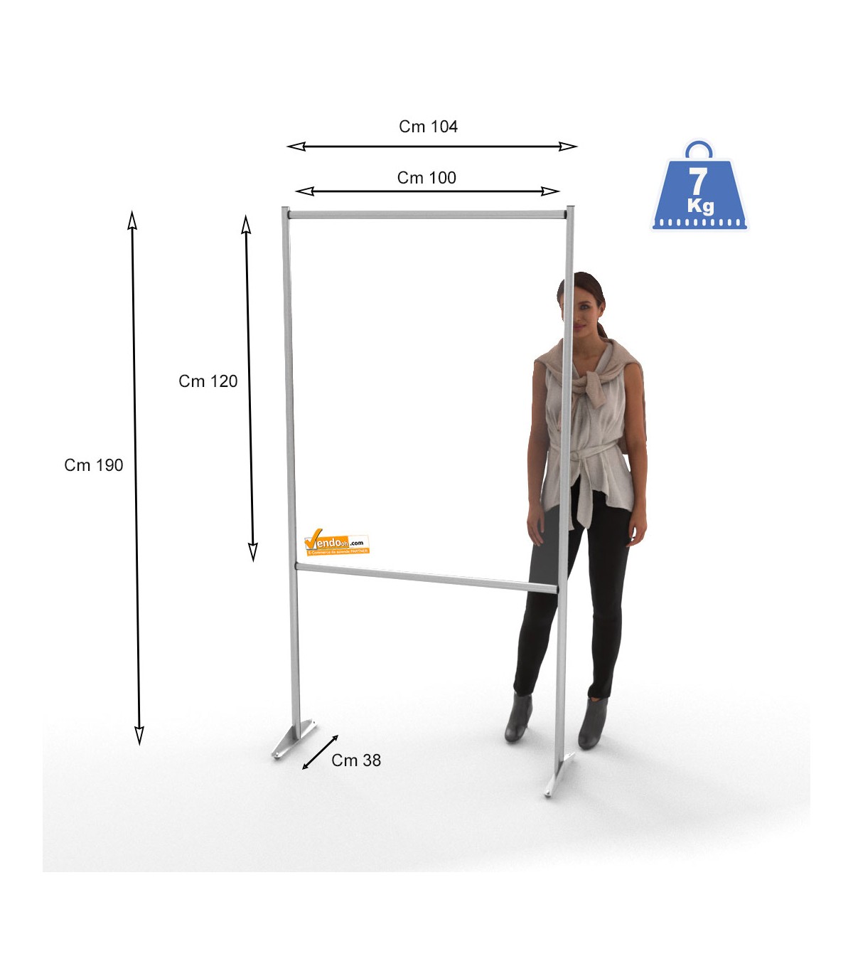 PARETE DIVISORIA IN FOREX NERA PER UFFICIO STUDIO NEGOZIO RECEPTION WHL800N