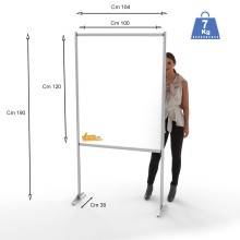 PARETE DIVISORIA IN FOREX NERA PER UFFICIO STUDIO NEGOZIO RECEPTION WHL800N