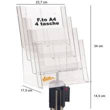 PORTA COMUNICAZIONI CARTELLO FORMATO A4 PER COLONNINA DELIMITA AREA SEGNA SPAZIO